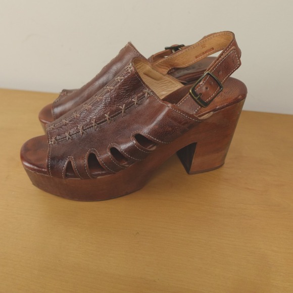 Bed Stu Sandals Fontella Slingback Platform Heels - Picture 7 of 16